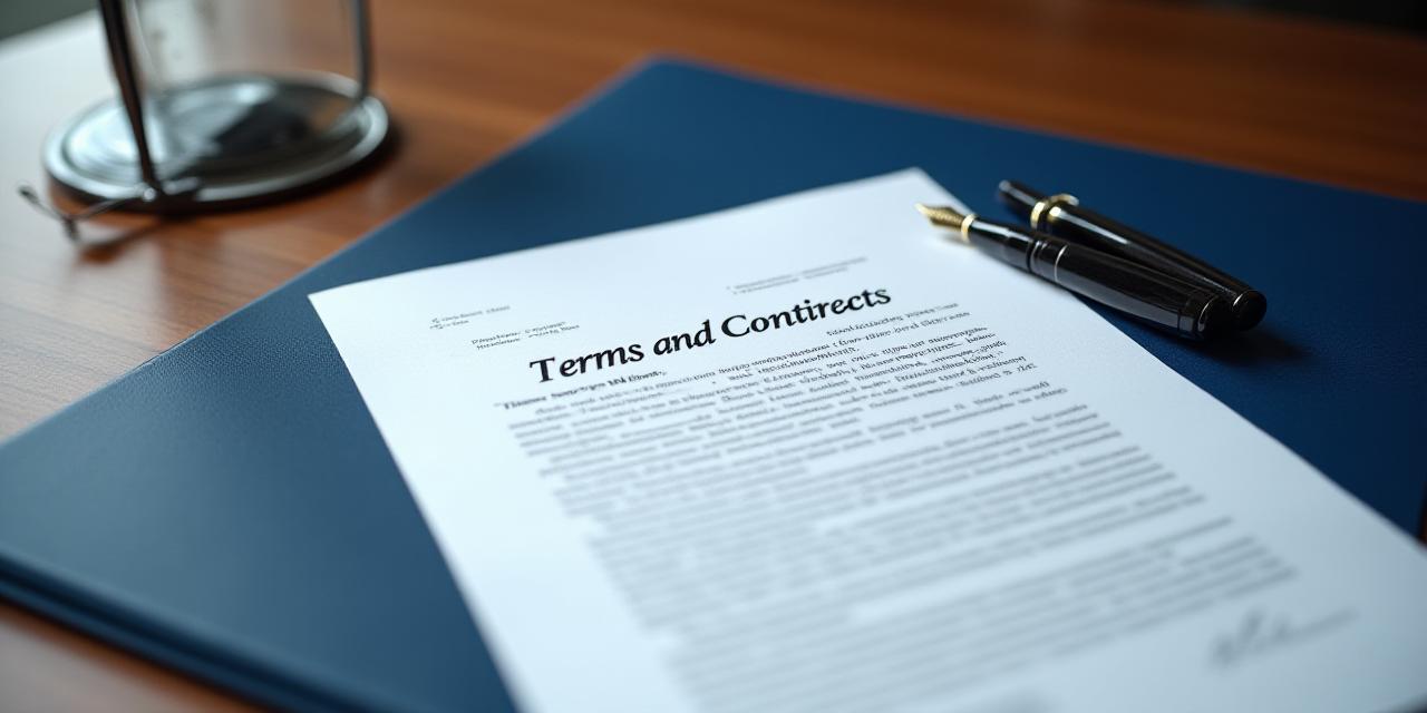 Close up of a professional legal contract prepared by Iceberg Legal Drafting